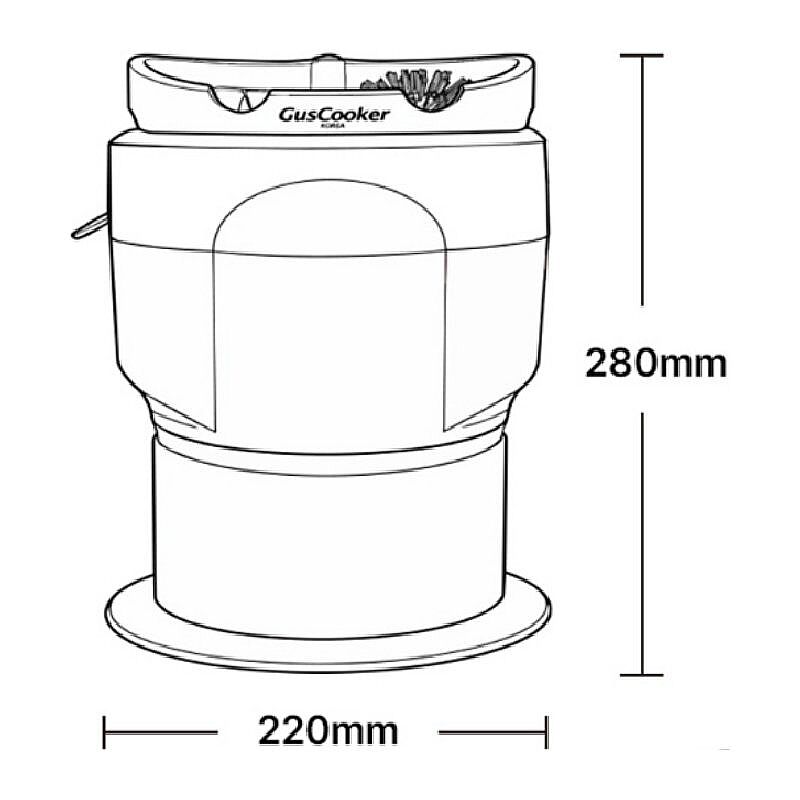 GusCooker CL2 Setüstü Otomatik Portafiltre Temizleyici, Kırmızı - GusCooker