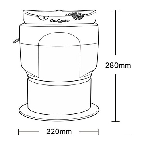GusCooker CL2 Setüstü Otomatik Portafiltre Temizleyici, Kırmızı - 3