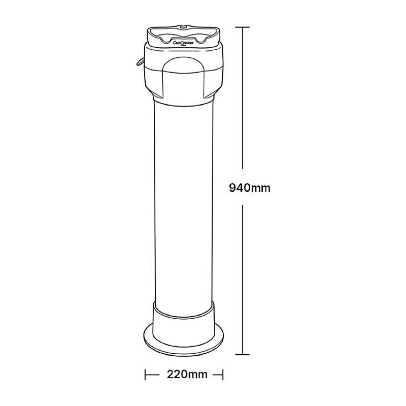 GusCooker CL2 Standlı Tip Otomatik Portafiltre Temizleyici, Kırmızı - GusCooker