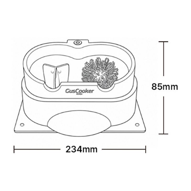 GusCooker CL2 Tezgaha Monte Otomatik Portafiltre Temizleyici, Kırmızı - GusCooker