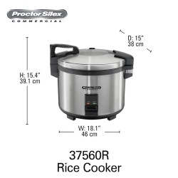 Hamilton Beach 37560R Seri Rice Cooker Pirinç Pişirici, 4.9 L - Thumbnail