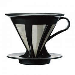 Hario CFOD-02B 02 Kendinden Filtreli Dripper, Siyah - Hario