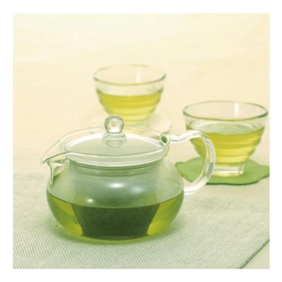 Hario CHJMN-HU-2 Cha Cha Kyusu Maru Demlik ve 2'li Bardak Seti, 450 ml - 2