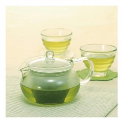 Hario CHJMN-HU-2 إبريق شاي تشا تشا كيوسو مارو وطقم 2 كوب، 450 مل - 2