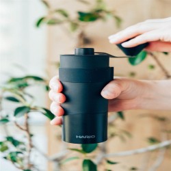 Hario CMS-B-EX طاحنة قهوة صغيرة برو بشفرة فولاذية، أسود - 2