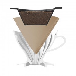 Hario PDC-02-W E60 Seramik Süzgeçli Dripper, Beyaz - 3