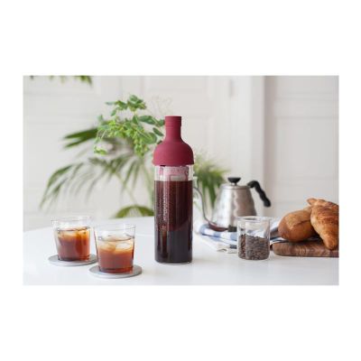 Hario FIC-70-CR Cold Brew Filter Bottle, 650 ml, Cherry Red - Hario