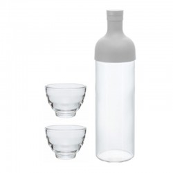 Hario FIHU-2012-PGR-EX Brewing Bottle and Cup Set, 750 ml, Grey - Hario