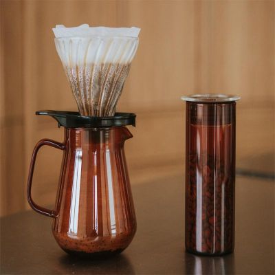 Hario HCT-600-AB Colors Tea Coffee Service Jug, 600 ml, Amber - Hario