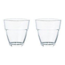 Hario HSG-1624 Set of 2 Glass Cups,, 260 ml - 1