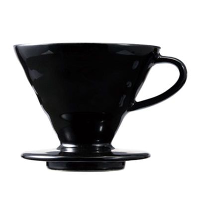 Hario KDC-02-B Kasuya Model V60 Seramik Dripper, Siyah - 1