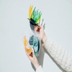 Hario RIB-6-TG Suiren Набор ребер из 6 предметов, зеленый - 4