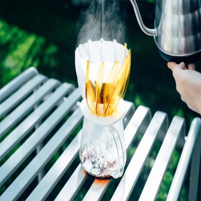 Hario RIB-6-TW Suiren 6-piece Rib Set, White - Hario