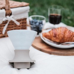 Hario SSDC-02-JAW V60 مفتاح تنقيط سيراميك الغاطس Hario V60، بياز - 2