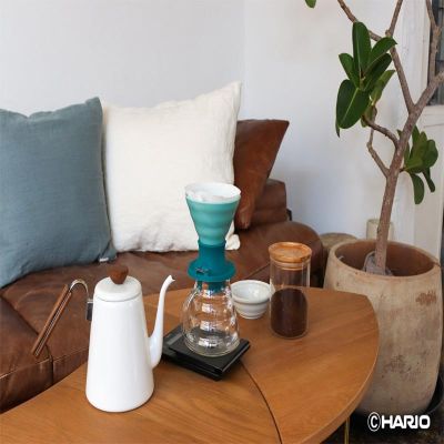 Hario SSDC-02-TRT V60 مفتاح تنقيط سيراميك الغاطس Hario ، تركواز - Hario