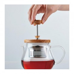 Hario TEO-70-OV Pull Up Tea Maker, Teaor Wood, 700 ml - 3