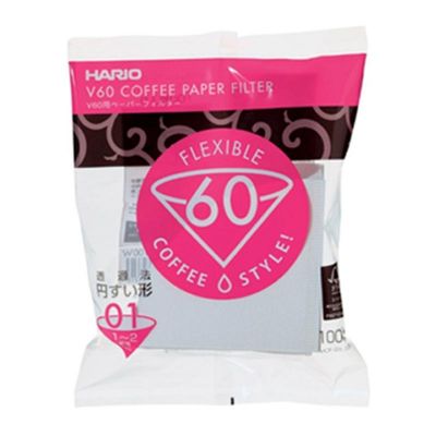 Hario VCF-01-100W V60 01 Dripper Filtresi, 100 Adet - 1