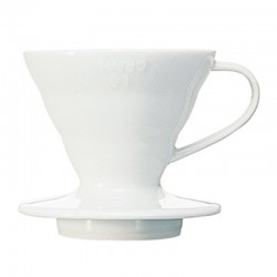 Hario VDC-01W V60 01 Seramik Dripper, Beyaz - Hario
