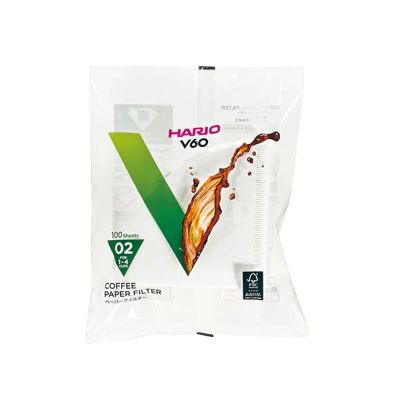 Hario VCF-02-100W-H V60 02 100W H Dripper Filtresi, 100 Adet - 1