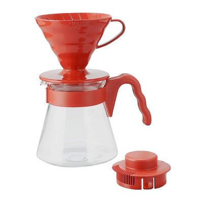 Hario VCSD-02R V60 02 Kahve Demleme Seti, Kırmızı - 1