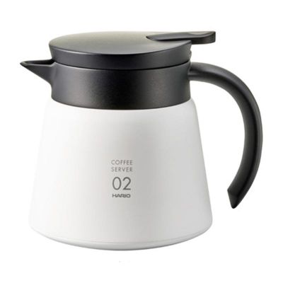 Hario VHS-60W V60 02 Yalıtımlı Paslanmaz Servis Sürahisi, 600 ml - 1