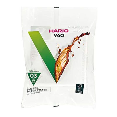 Hario VCF-03-100W V60 03 Dripper Filtresi, 100 Adet - 1
