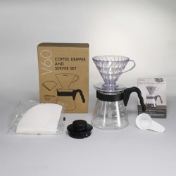 Hario VCDS-02-B V60 Coffee Brewing Set, Clear - 3