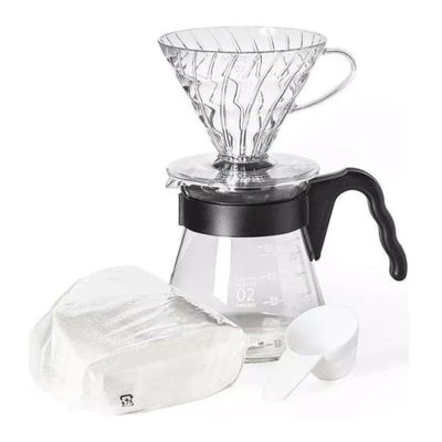 Hario VCDS-02-B V60 Kahve Demleme Seti, Şeffaf - 1