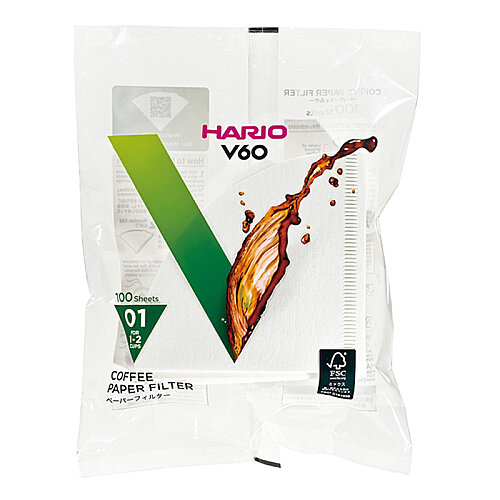 Hario VCF-01-100W V60 01 منقِّح بالتنقيط، 100 أديت - Hario