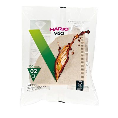 Hario VCF-02-100M V60 02 Natural Dripper Filter, 100 Adet - Hario