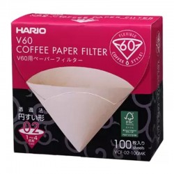 Hario VCF-02-100MK V60 02 Natural Kutulu Dripper Filtresi, 100 Adet - 1