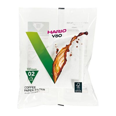 Hario VCF-02-100W V60 02 Dripper Filter Coffee Paper, 100 Pieces - Hario