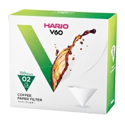 Hario VCF-02-100WK V60 02 ورق تنقيط قهوة مصفى معبأ، 100 قطعة - 1