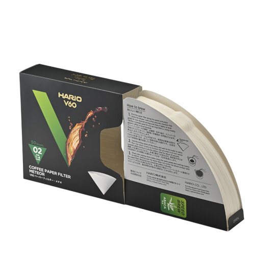 Hario VCF-02-50MT V60 02 Meteor Dripper Filtresi, 50 Adet - 2