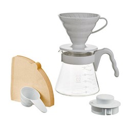 Hario VCSD-02-PGR V60 Kahve Demleme Seti, Açık Gri - 1