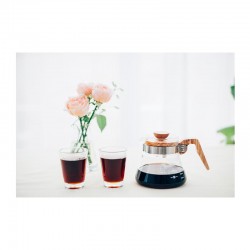 Hario VCWN-60-OV V60 02 إبريق قهوة بغطاء خشبي، 600 مل - 2