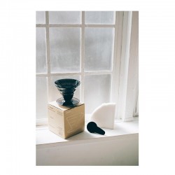 Hario VD-02TB-UEX V60 02 Plastic Dripper and Filter Paper Set of 40, Black - 3