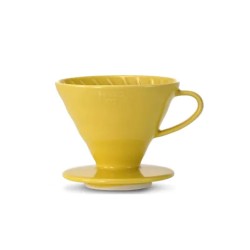 Hario VDC-02-YEL V60 02 قطارة سيراميك، ساري - Hario