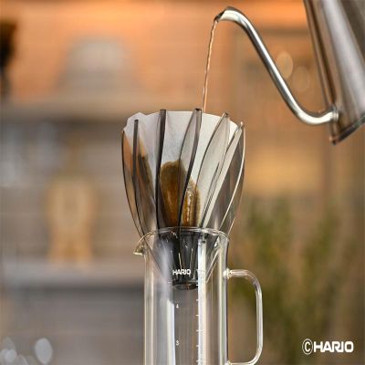 Hario VDSU-02-TB V60 Suiren Dripper, Şeffaf Siyah - 5