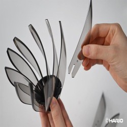 Hario VDSU-02-TB V60 Suiren Dripper, Şeffaf Siyah - 4