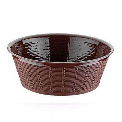 Bora Plastik Ekmek Sepeti, Hasır Desenli, Yuvarlak, 23.5 cm - 1