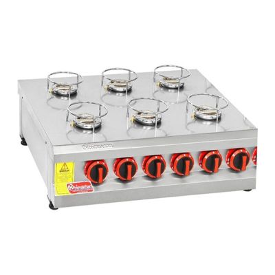 Himaksan HMK-KNFOG 6 CE Set Üstü 6 Gözlü Künefe Ocağı, LPG - 1