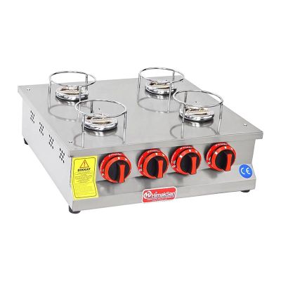 Himaksan HMK-KNFOGK 4 CE Set Üstü 4 Gözlü Kare Künefe Ocağı, LPG - 1