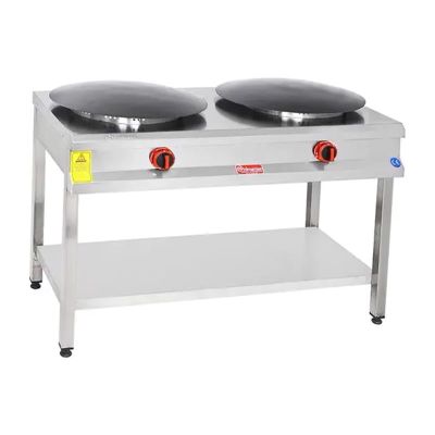 Himaksan HMK-TGZOG 2 CE Taban İkili Raflı Gözleme Ocağı, LPG - 1