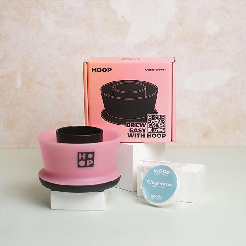 Hoop Coffee Brewer Manual Coffee Brewing Equipment, Pink Royal - Hoop