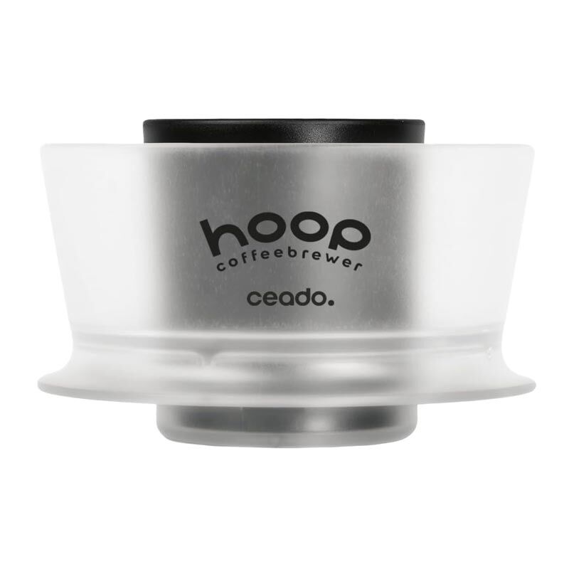ماكينة تحضير القهوة Hoop معدات تحضير القهوة اليدوية، أبيض-شفاف - Hoop