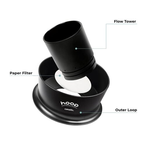 Hoop Coffee Brewer Manuel Kahve Demleme Ekipmanı, Beyaz-Şeffaf - 11