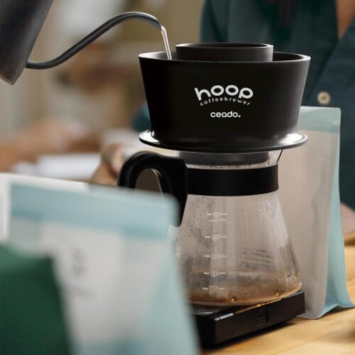 Hoop Coffee Brewer Manuel Kahve Demleme Ekipmanı, Siyah - 6
