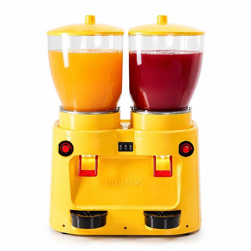 Hosk Elite Ayran and Lemonade Machine 2x20 lt, Yellow - Hosk