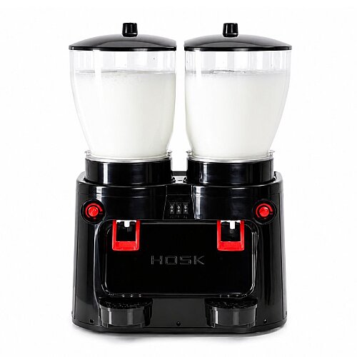Hosk Elite Çift Hazneli Ayran ve Şerbet Dispenseri, 2x20 L, Siyah - 1